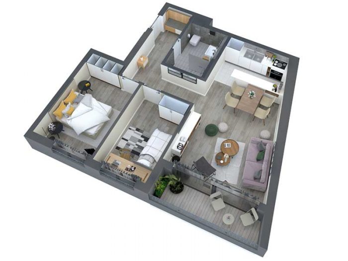 Stan Dorćol 3D osnova