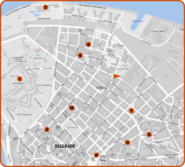Mapa stanova na Dorćolu