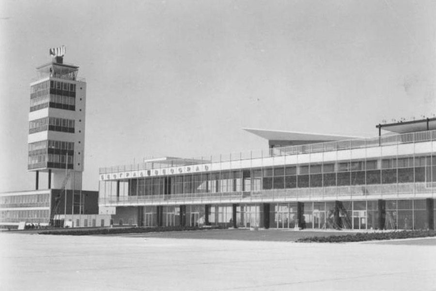 Aerodrom Beograd crno bela slika